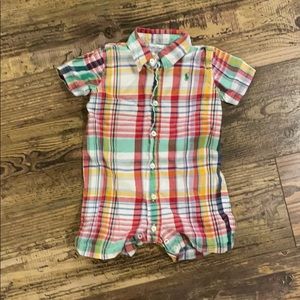Ralph Lauren Button Down Plaid Shortall